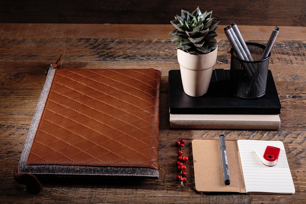 MacBook 133 pro RETINA case bag for macbook leather wool felt handbag