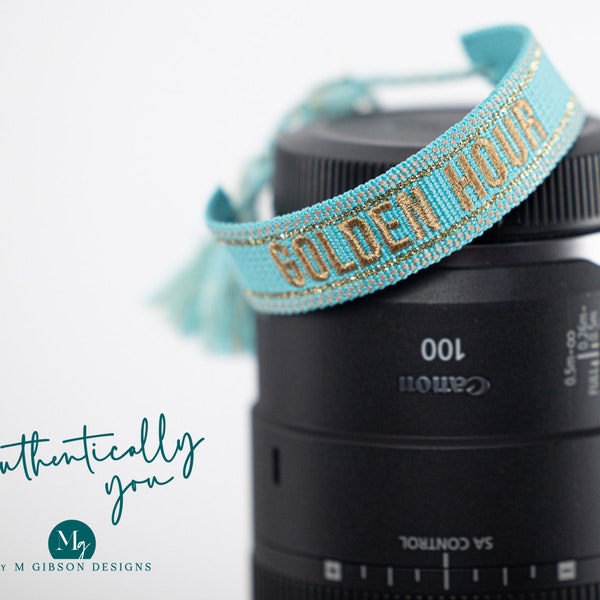 Golden Hour Bracelet for Photographers - Unique Embroidered Gift for Creative Photography Lovers
