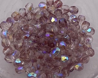 Crystal Amethyst AB | Fire Polish Beads