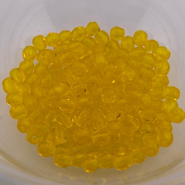 Yellow | Translucent | Fire Polish Beads