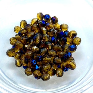 Honey Blue Iris | Translucent | Fire Polish Beads