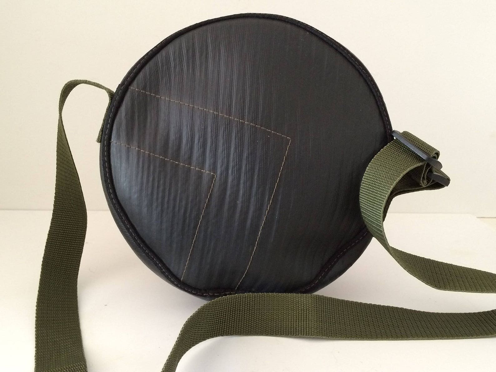 Recycled inner tube rubber Circular shoulder bag handmade Etsy