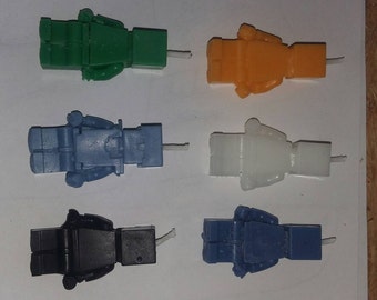Mindcraft inspired birthday candles x 6