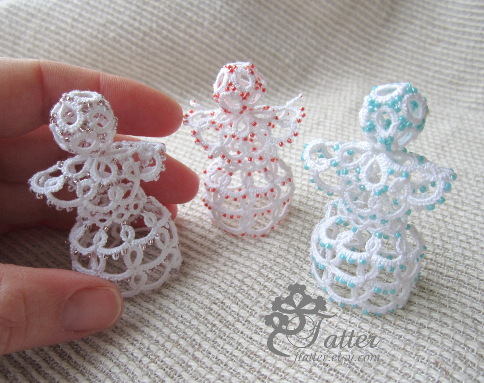 PDF Tatting Pattern Christmas Angels Etsy