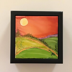 Alcohol Ink Painting set in an Alderwood Box