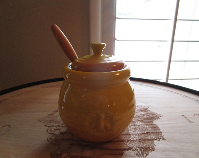 Le Creuset Dijon Yellow Honey Pot Etsy