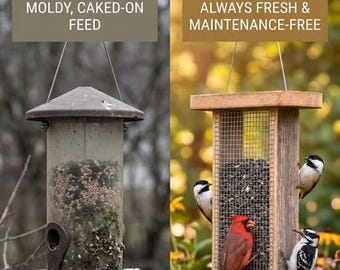 Barn Wood Sunflowers Feeder, Chickadee, Nuthatch, Barnwood, gift, birthdays, Christmas, Easter, New Year's, weddings, Mother's, Father's day