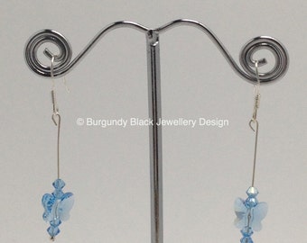 Swarovski Crystal Butterfly earrings