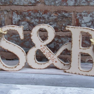 Personalised Wedding Gift, Mr & Mrs Sign, Freestanding Letters ...