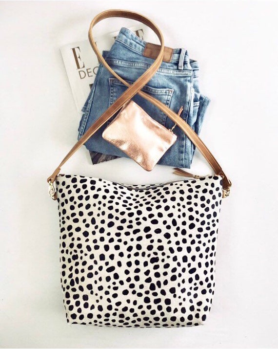 Malone - pony print. Cow hide bag