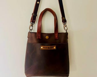 Mini Harper bag in brown suede