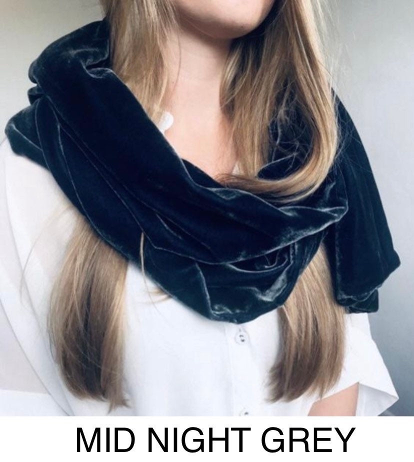 Silk velvet scarf best sale