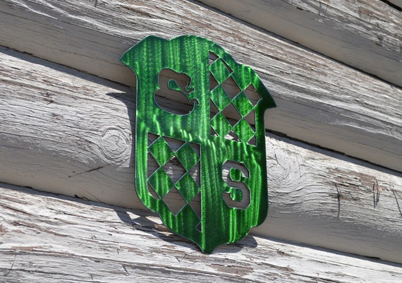 Plasma Cut Slytherin Insignia Small Wall Art