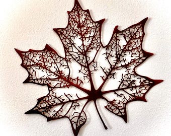 Plasma Cut Steel Maple Leaf Wall Art