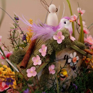 Pretty In Pink Lavender Fancy Bird Birdhouse PamsDeZines Birdhouse Item 253 image 4