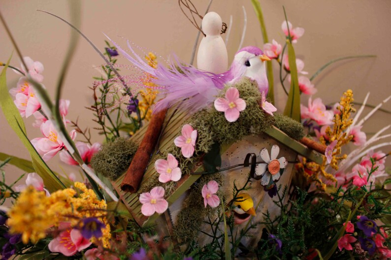 Pretty In Pink Lavender Fancy Bird Birdhouse PamsDeZines Birdhouse Item 253 image 4