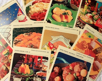 Set of 10 vintage Recipe cards - Betty Crocker cards - cooking ephemera - baking ephemera