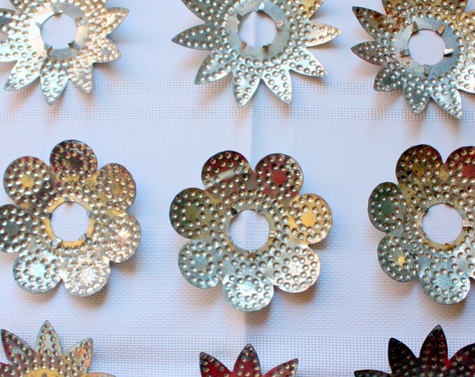 Vintage Tin Reflector, Vintage Christmas Light Reflector, Metal
