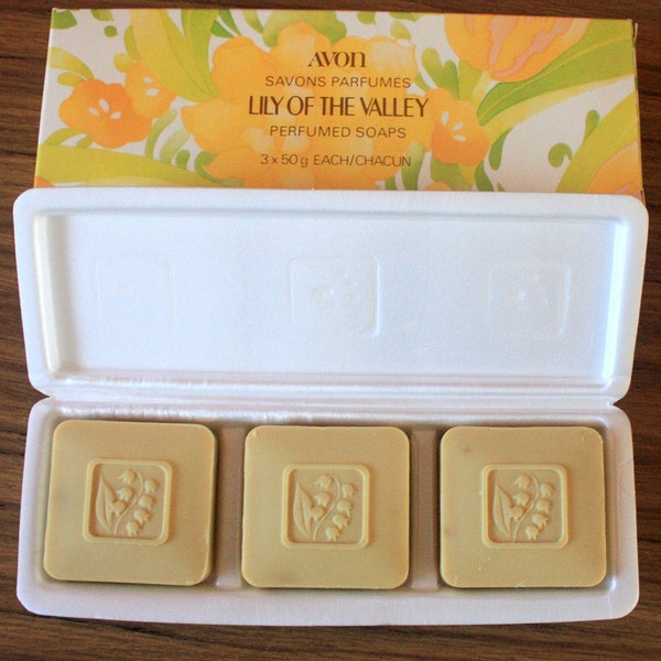 Vintage AVON Lily of the Valley Soap Set, AVON Soap Set,