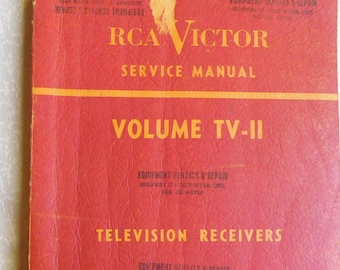 Vintage 1952 - 1953 RCA Victor Service Manual, RCA Television Manual, Vintage tv Repair, RCA Manual