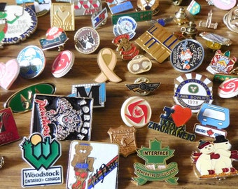 Mystery Pack of Vintage Lapel Pins, Lapel Pins Lot, Grab Bag of
