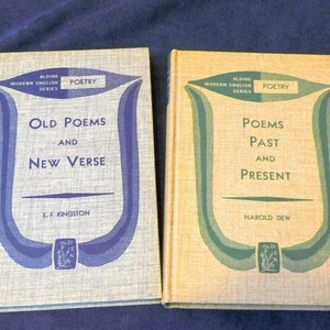 Manuel de poésie vintage, série aldine en anglais moderne, poèmes du passé et du présent, poèmes anciens et nouveaux vers, livre de poésie