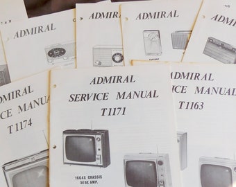Admiral Radio Manual, Admiral Television Manual, Admiral Service Manual, Admiral Stereo, Admiral Clock Radio, Admiral Phonograph manual