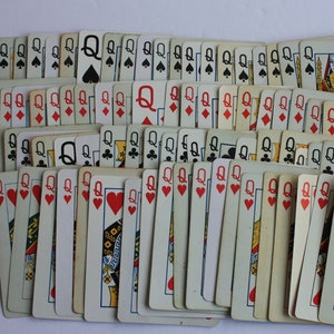 Queens and More Queens, Set of 12 Queen Playing cards, Queen clip art, Queen ephemera, Queen craft, Queen tag, Queen paper,