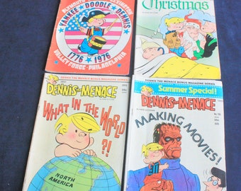 Set of 4 Dennis the Menace Comics , Dennis the Menace #155, Dennis the Menace # 159, Dennis the Menace # 153