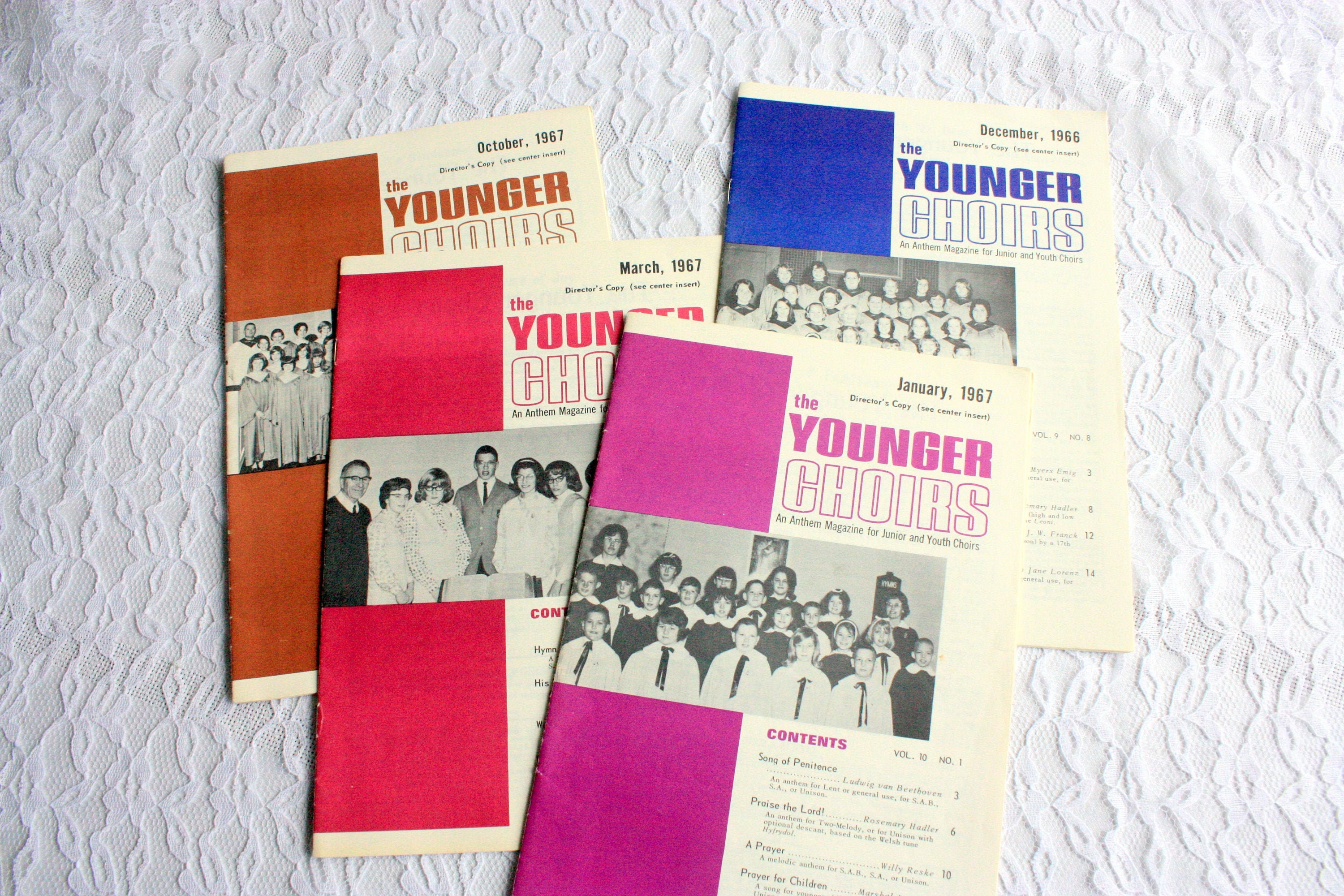 Set Of 4 The Younger Choirs Anthem Magazine For Junior And Etsy