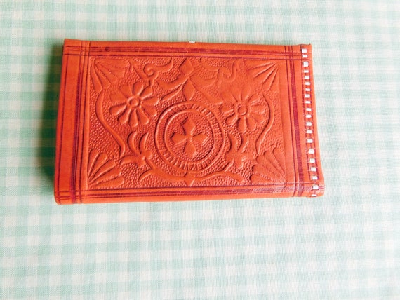Embossed Leather Wallet, Embossed Morocco Wallet,… - image 2