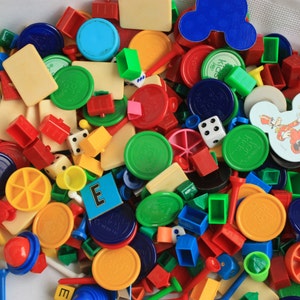 Set of 50 Game pieces for crafts, game tokens, game markers, parts of games image 3