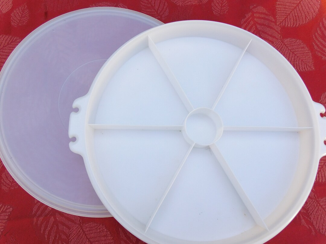 Vintage Tupperware 405 Divided Party Susan Tupperware Party Server Vintage Tupperware 405 Divided Party Susan Tupperware Party Server