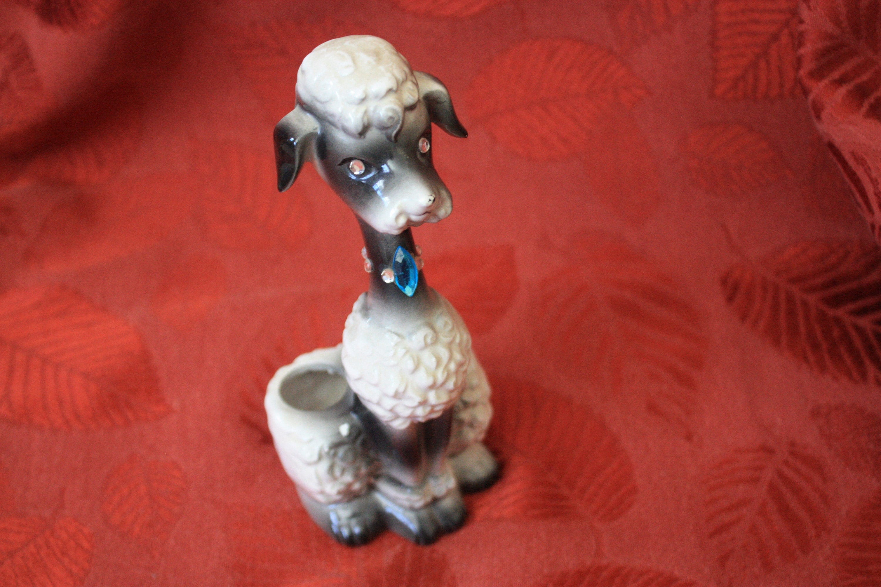 Vintage Poodle Lipstick Holder Poodle Figurine to Hold Etsy