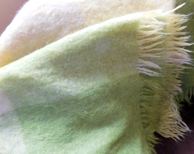 Vintage Mohair Blanket, Mohair Throw, Hand A Craft Made in Scotland