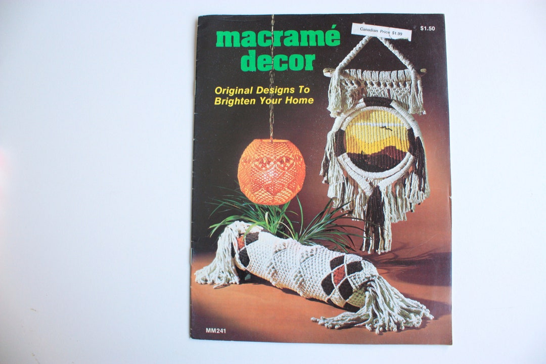 Macrame Decor, Macrame Book, Macrame Lamp, Macrame Shelf, Macrame Towel ...