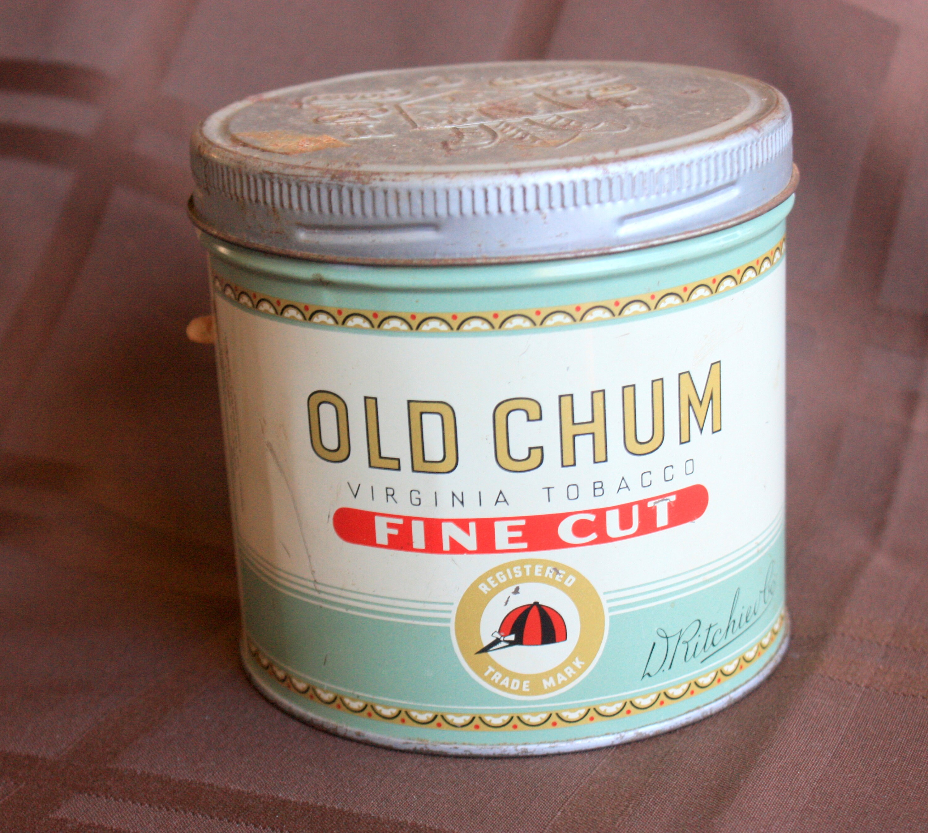 old chum tobacco tin Vintage Old Chum Tobacco Tin, Old Chum Tin, Old Chum Tobacciana, Imperial  Tobacco Co of Canada Tobacco