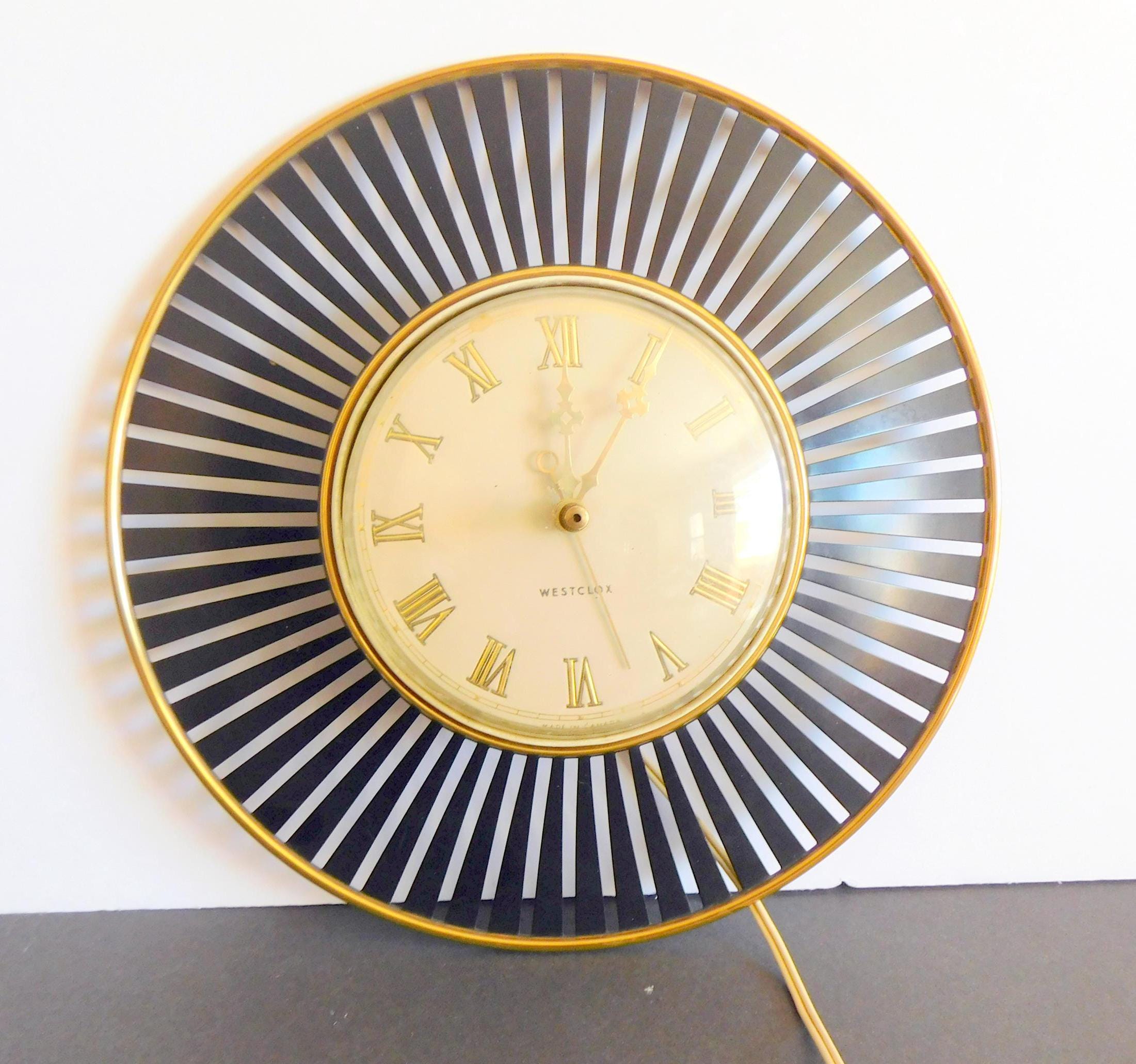 Horloge murale vintage Ato en bois de chêne d'horlogerie hambourgeoise Schramberg, 1930