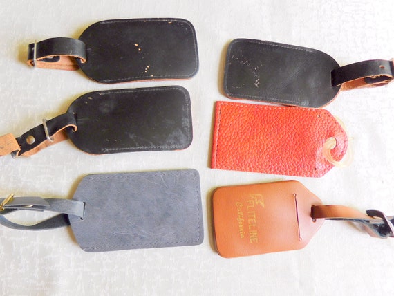 Set of  6 Vintage  Luggage Tags, Baggage Tags, Tr… - image 3