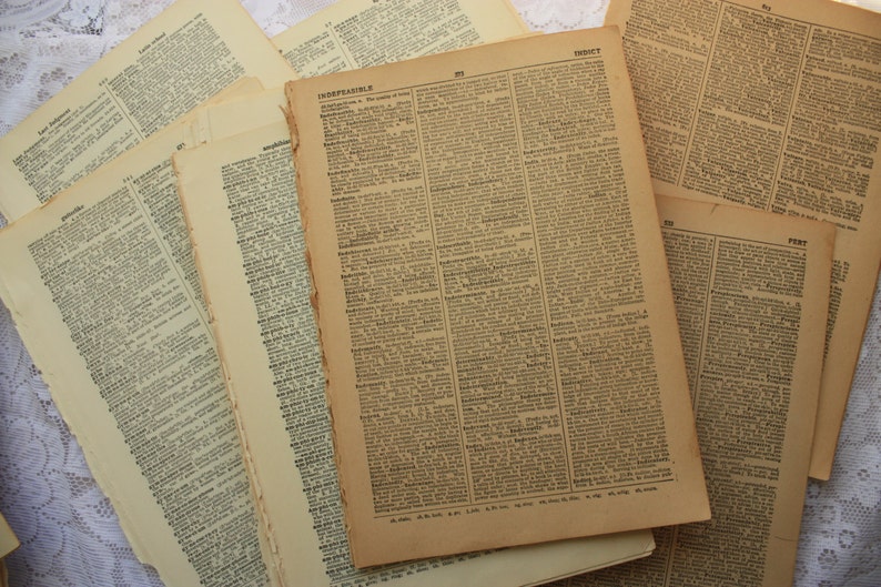 cookbooks music children/'s books books reference books dictionary 50 Vintage Assorted Pages Bundle - paper ephemera encyclopedia