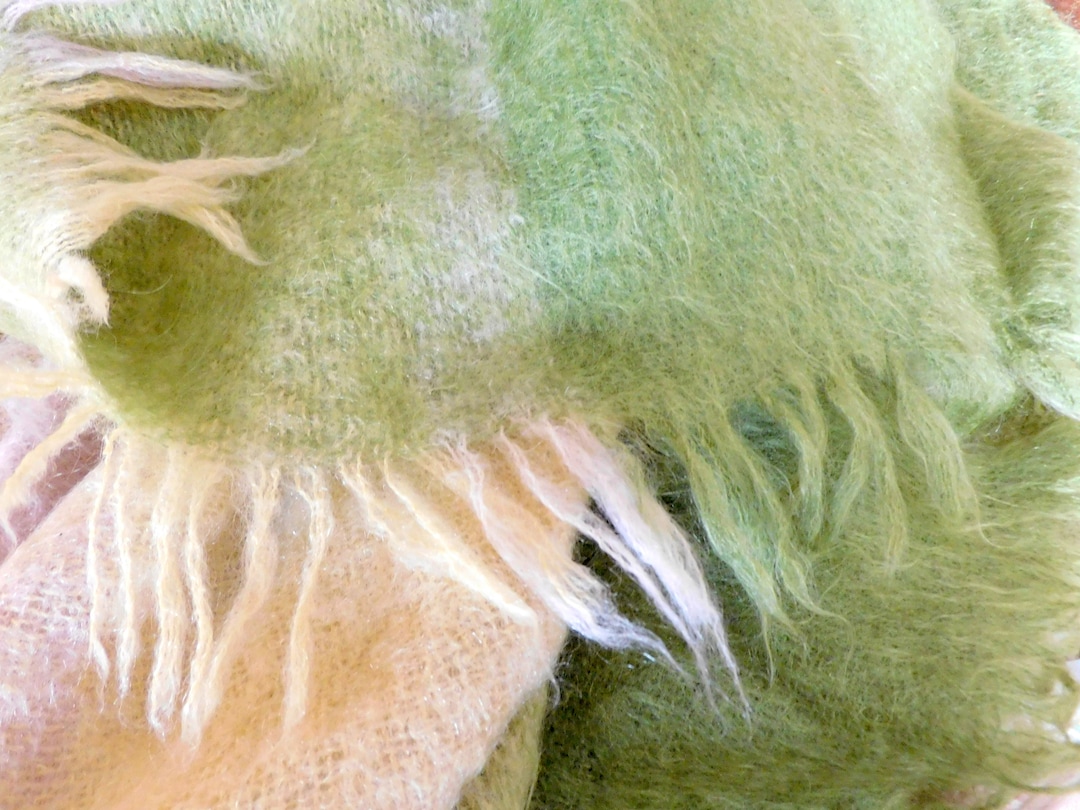Vintage Mohair Blanket Mohair Throw Hand A Craft Made in Etsy