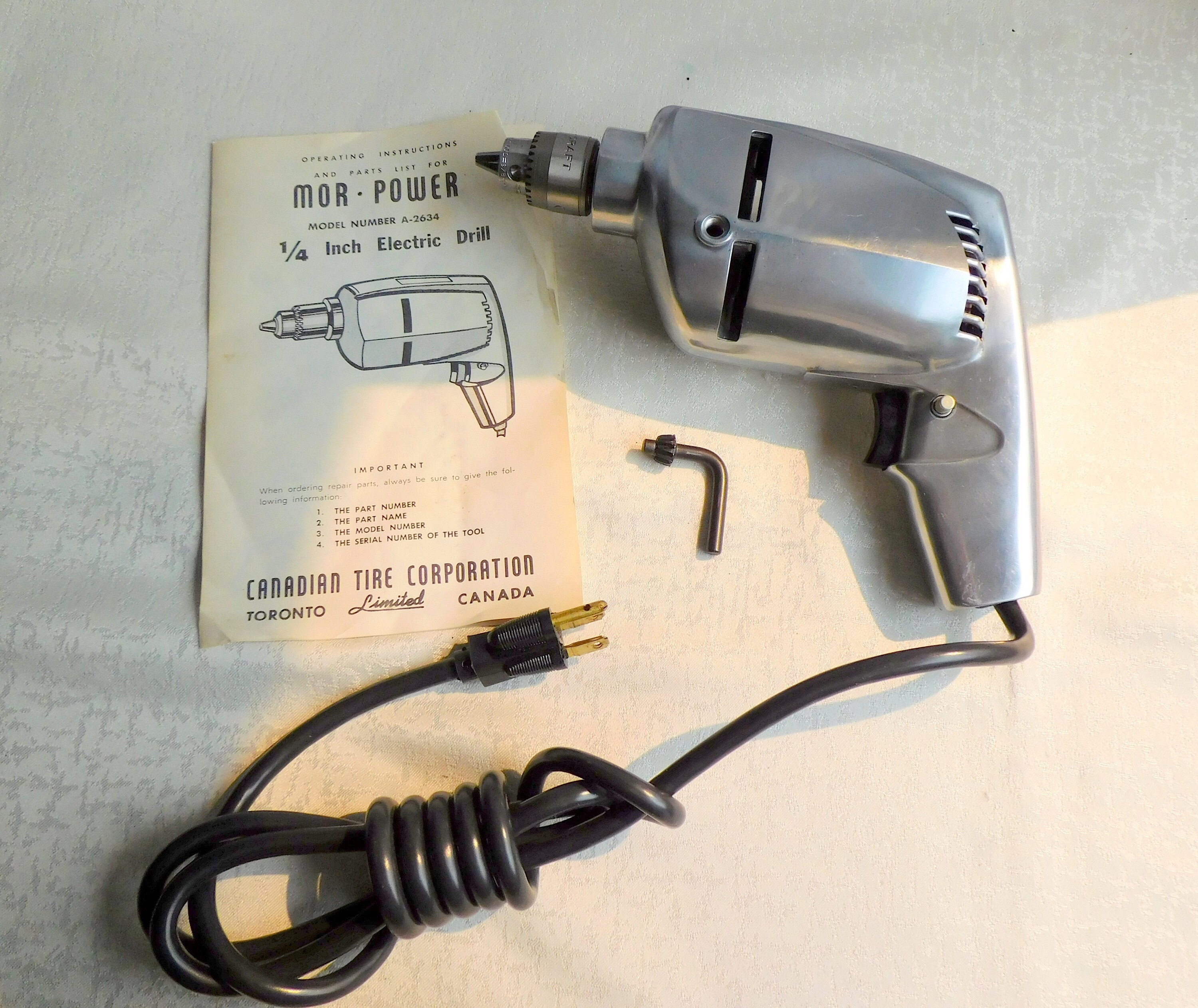 UNUSED Canadian Tire Mor power Electric Drill All Metal Drill Power Drill 1 4 Inch Drill Etsy