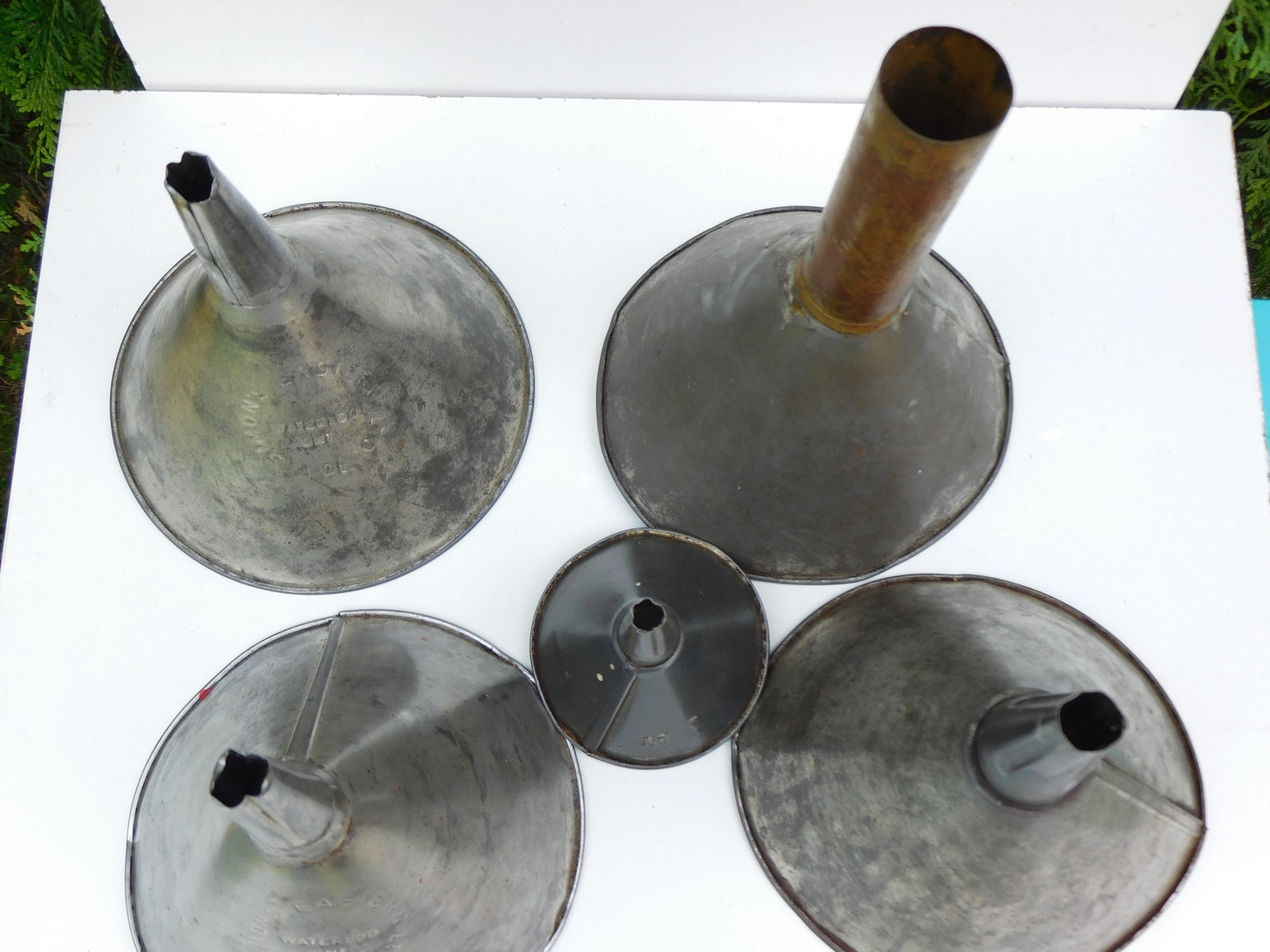 Metal Funnel, Tin Funnel, Vintage Funnel, Vintage Tool, Galvanized ...