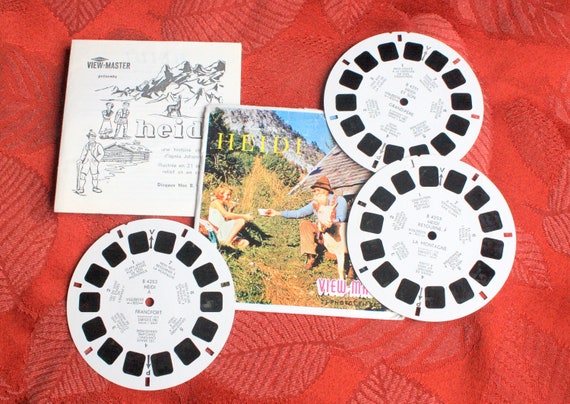 Vintage Set of Three Heidi View Master Reels With Story Booklet