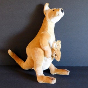 Stuffed Mother Kangaroo with Joey, Toy Kangaroo, Stuffed Kangaroo, Hansa Stuffed Toy, Plush Kangaroo, Kangaroo Collectible, Kangaroo Lover