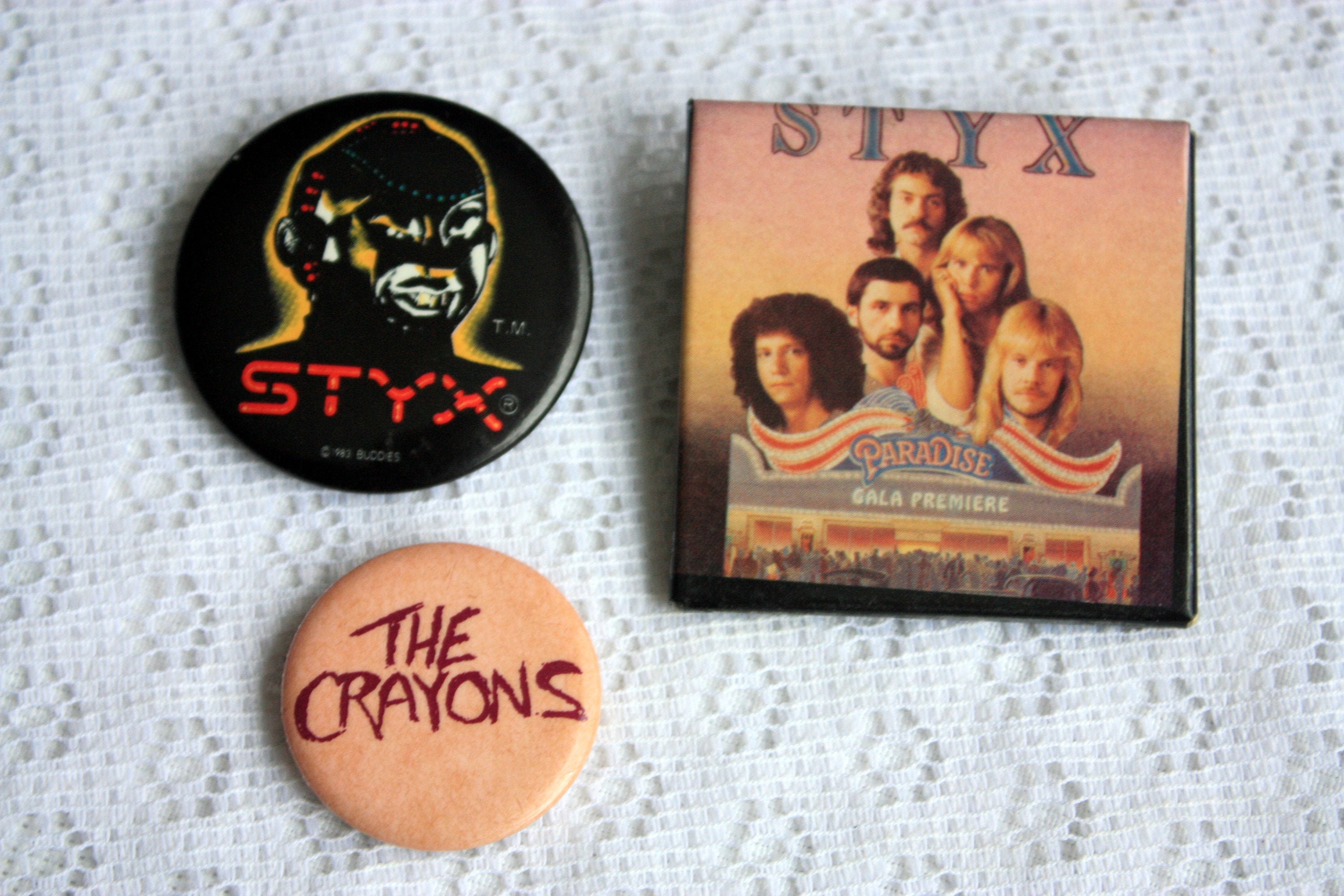 Styx Pinback Mr. Roboto Pinback The Crayons Band Music Etsy