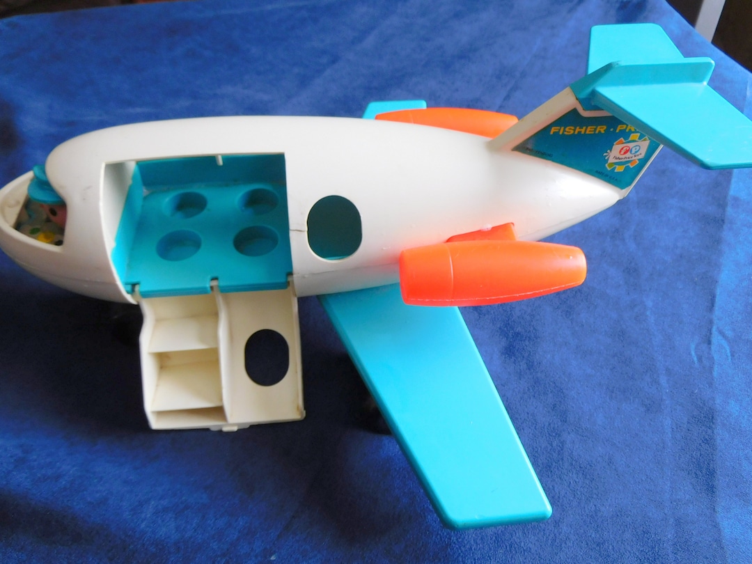 Vintage 1970's Fisher Price Jumbo Jet, Vintage Toy Plane, Fisher Price