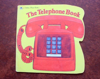 Golden Shape Book, The Telephone Book, Telephone Golden Shape Book, Vintage Telephone Book