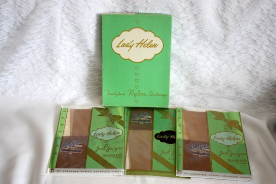 Set of Three Pair of Vintage Nylon Stockings in O