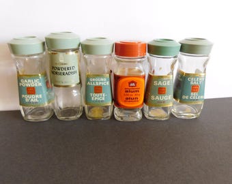 ヴィンテージ マコーミック セサミシード ガラス スパイスジャー
